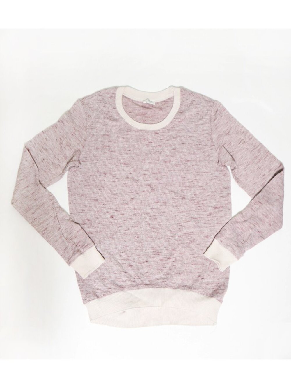 WILFRED Light Heather Burgundy 'Berri' Pullover Thin Knit Crew Neck Sweater XXS